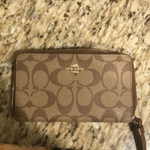 Coach signature phone case/wristlet